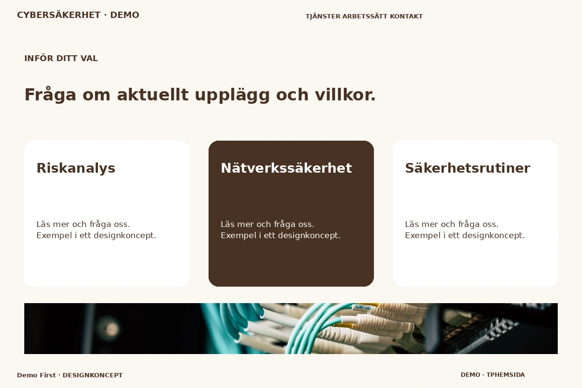 Demo First – Alternativ & villkor för cybersäkerhet