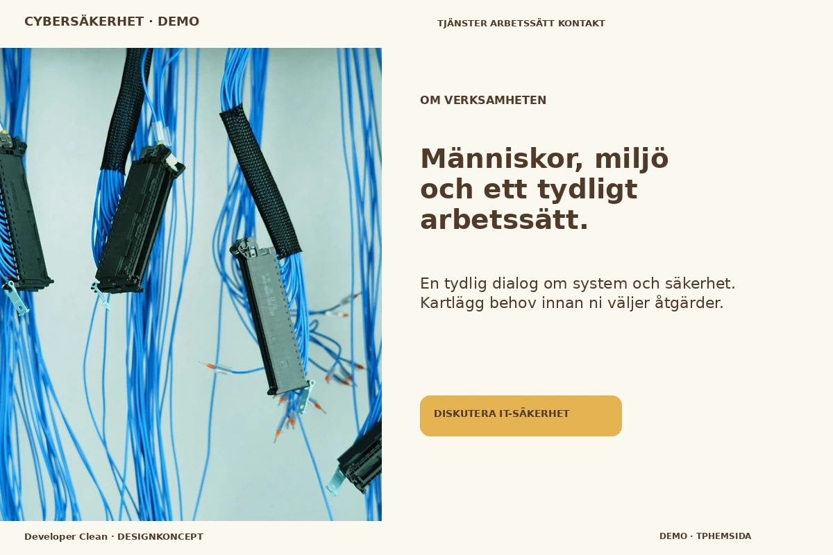 Developer Clean – Om verksamheten för cybersäkerhet
