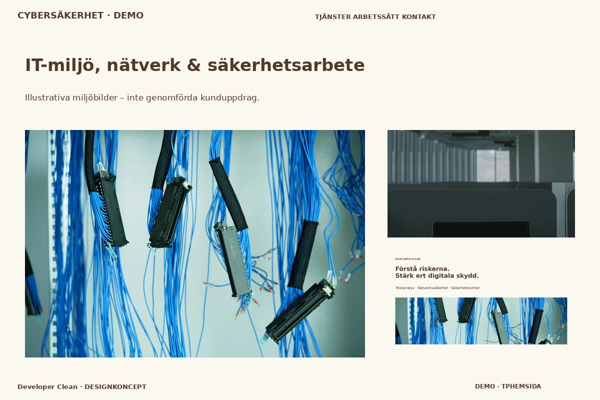 Developer Clean – IT-miljö, nätverk & säkerhetsarbete för cybersäkerhet
