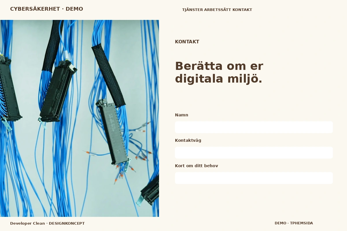Developer Clean – Kontakt för cybersäkerhet