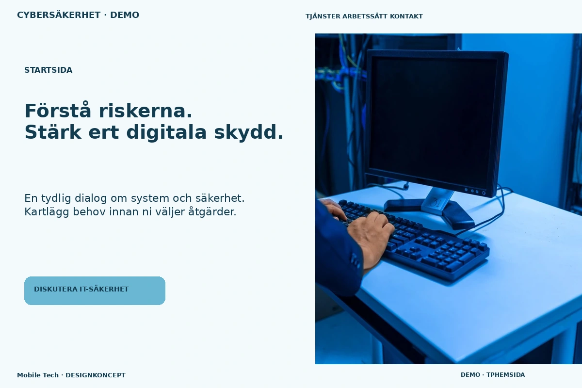 Mobile Tech – Startsida för cybersäkerhet