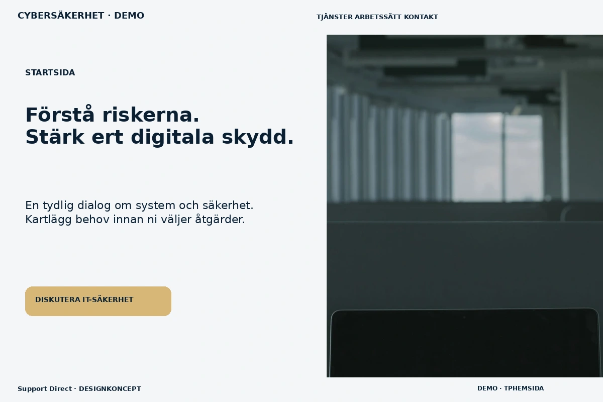 Support Direct – Startsida för cybersäkerhet