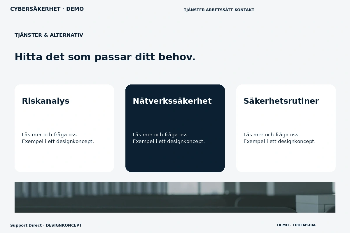 Support Direct – Tjänster & alternativ för cybersäkerhet