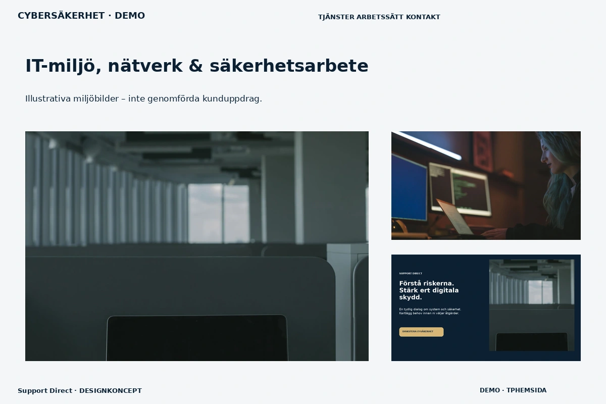 Support Direct – IT-miljö, nätverk & säkerhetsarbete för cybersäkerhet