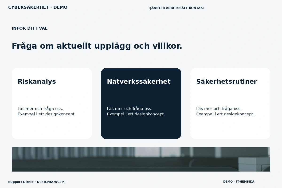 Support Direct – Alternativ & villkor för cybersäkerhet