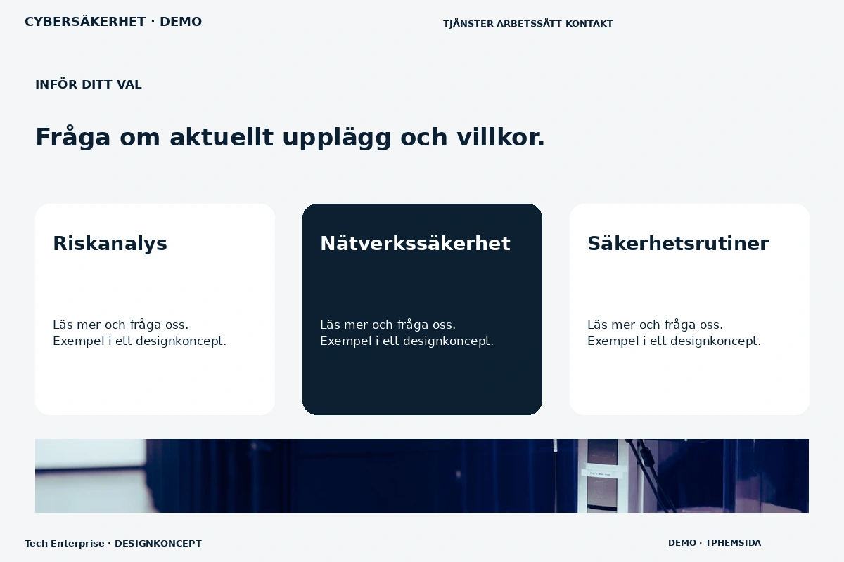 Tech Enterprise – Alternativ & villkor för cybersäkerhet
