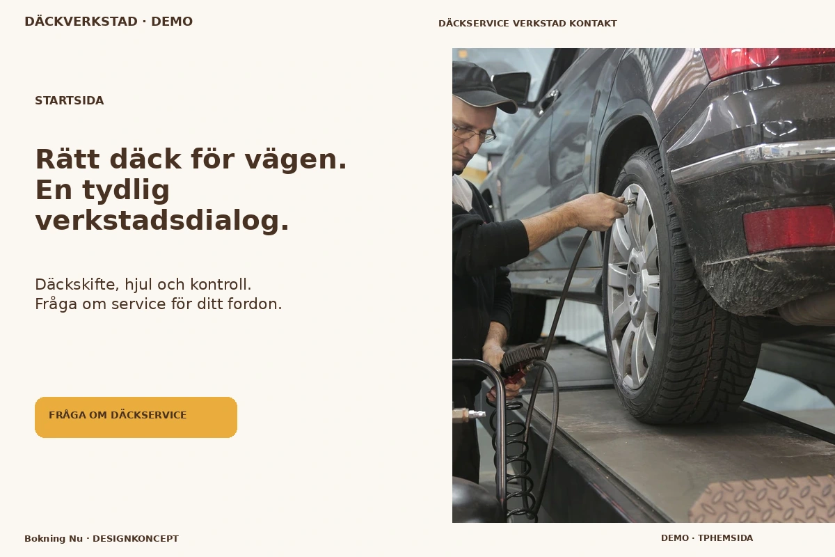 Bokning Nu – Startsida för däckverkstad