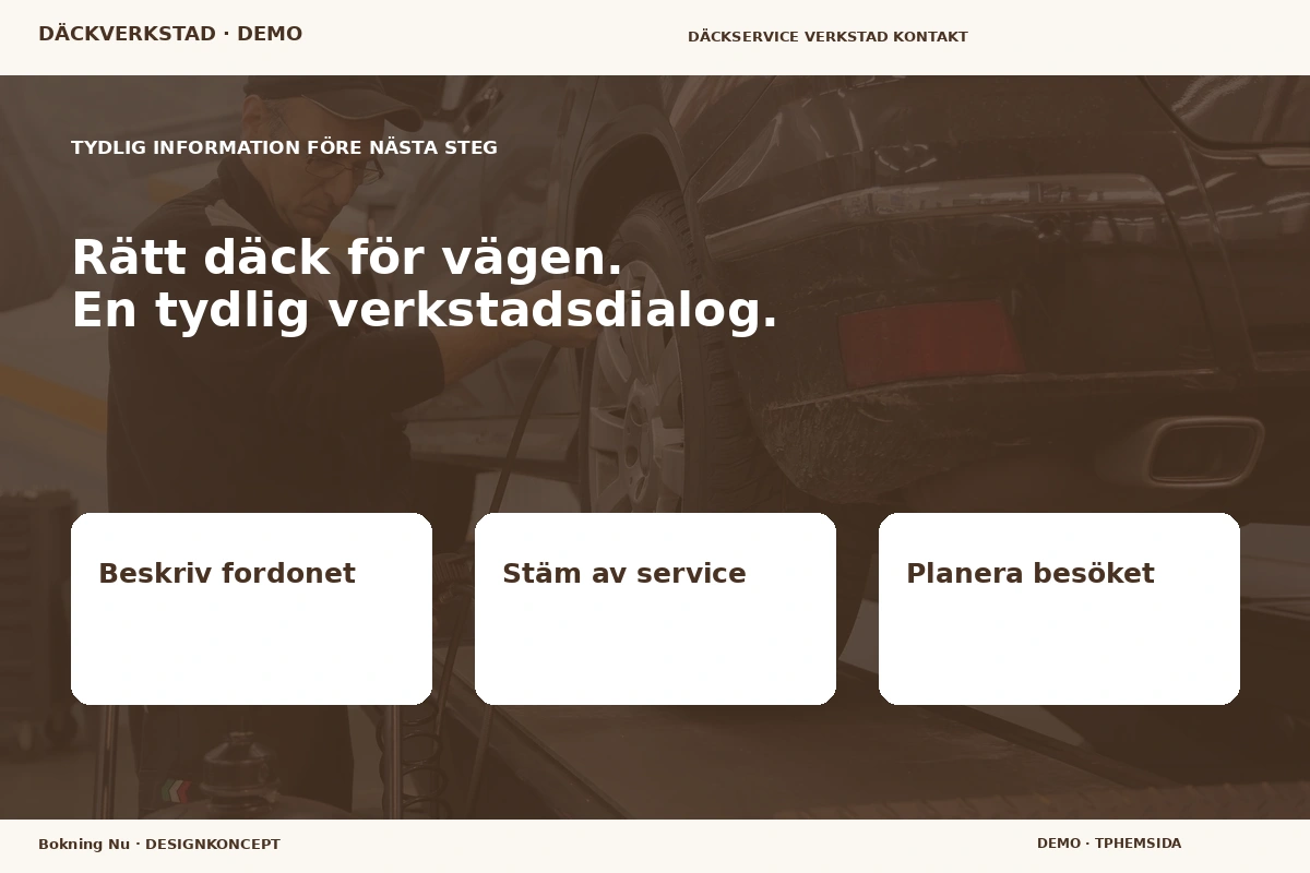 Bokning Nu – Inför ditt val för däckverkstad