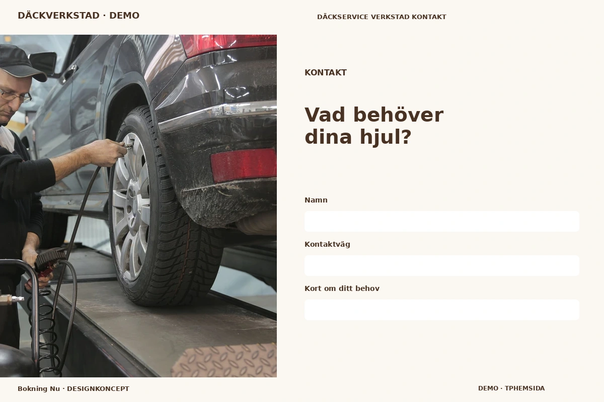 Bokning Nu – Kontakt för däckverkstad