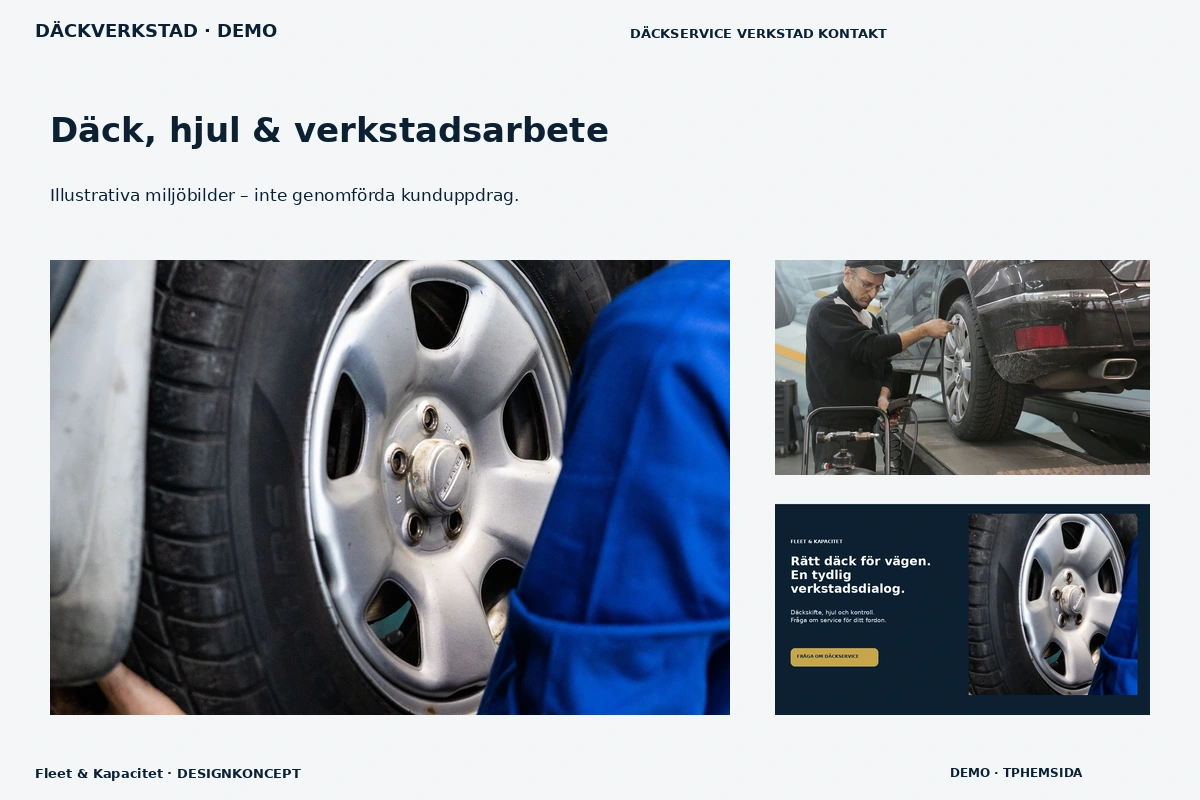 Fleet & Kapacitet – Däck, hjul & verkstadsarbete för däckverkstad