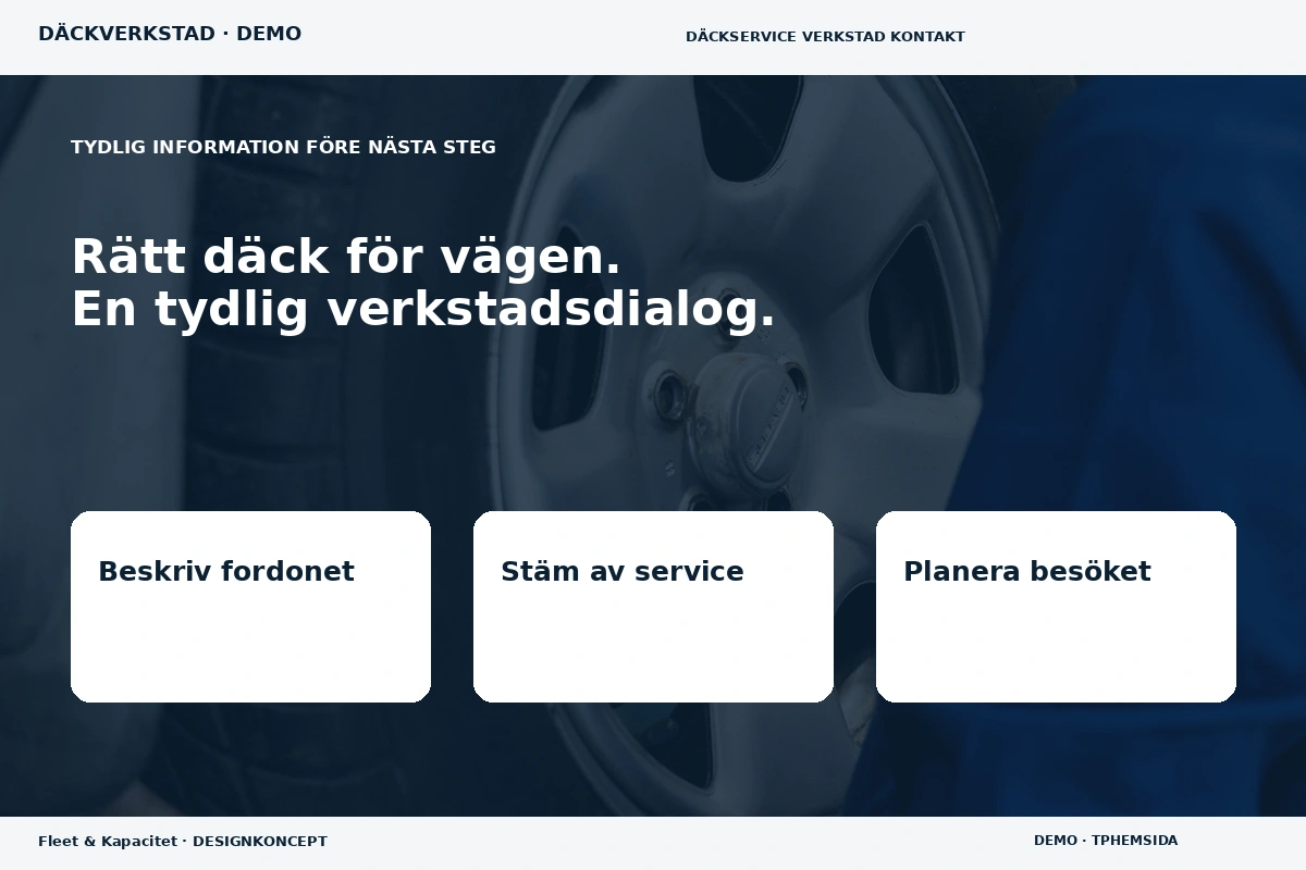 Fleet & Kapacitet – Inför ditt val för däckverkstad
