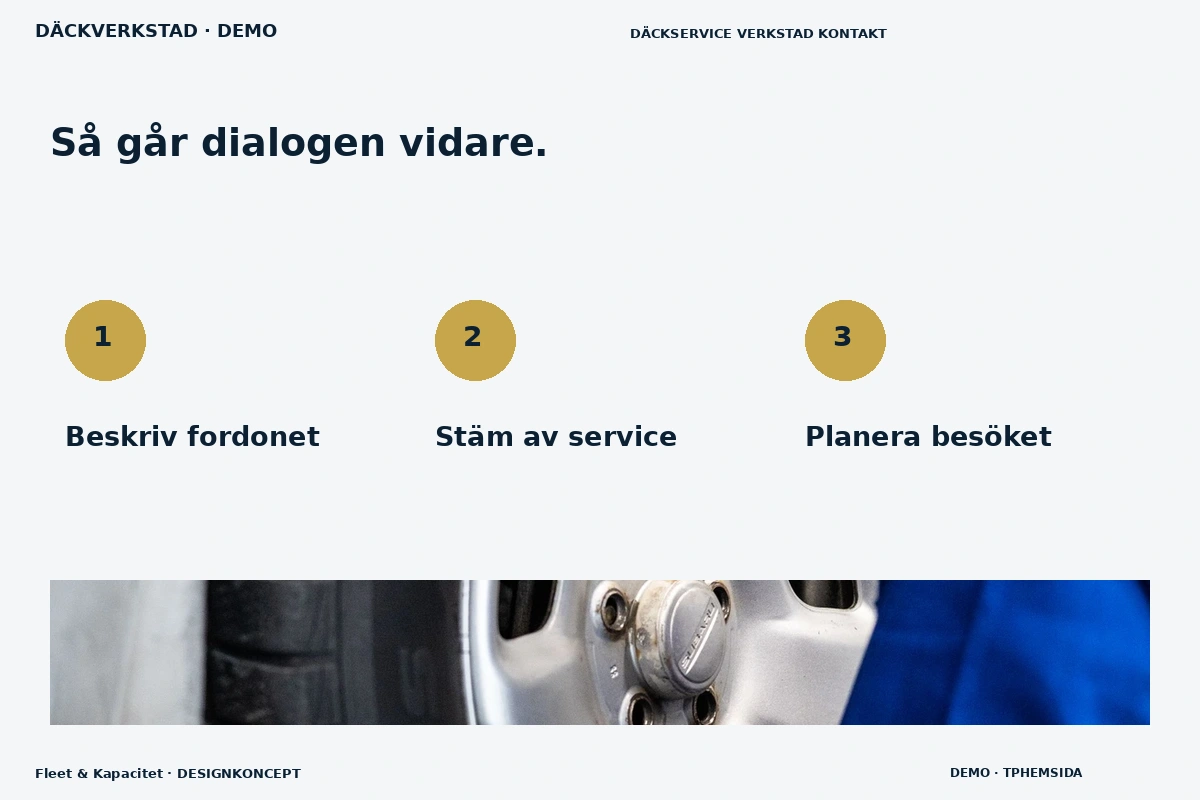 Fleet & Kapacitet – Så fungerar dialogen för däckverkstad