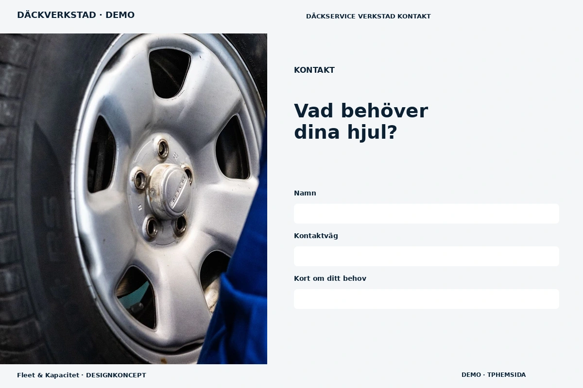 Fleet & Kapacitet – Kontakt för däckverkstad
