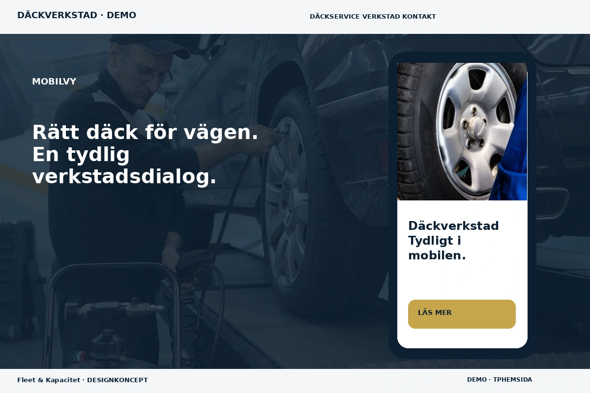 Fleet & Kapacitet – Mobilvy för däckverkstad