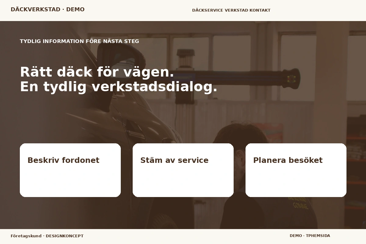 Företagskund – Inför ditt val för däckverkstad