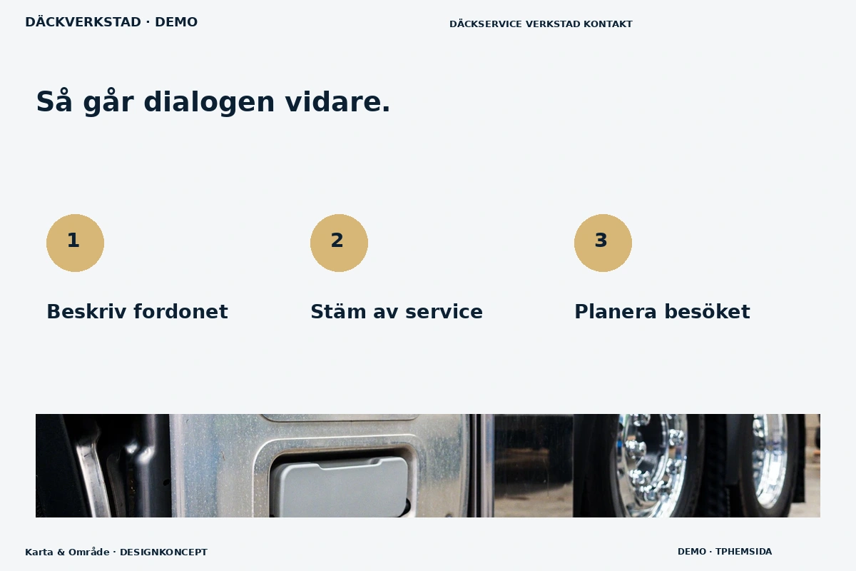 Karta & Område – Så fungerar dialogen för däckverkstad