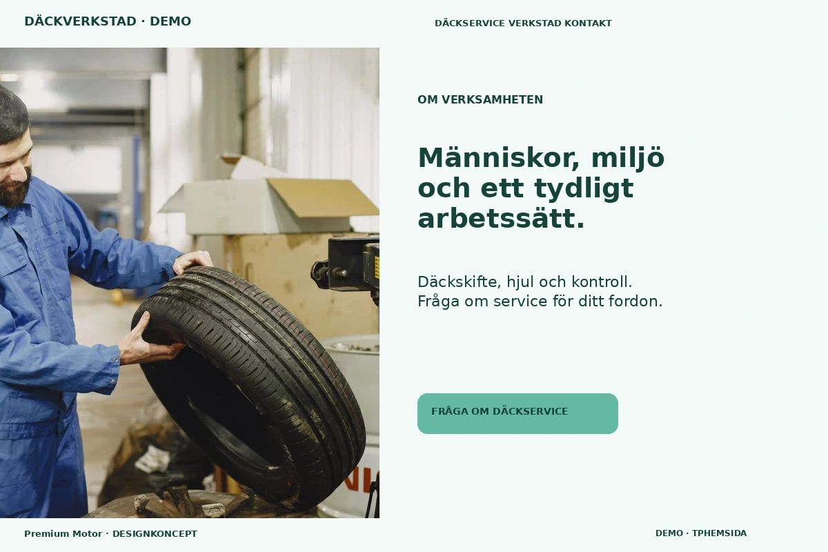Premium Motor – Om verksamheten för däckverkstad