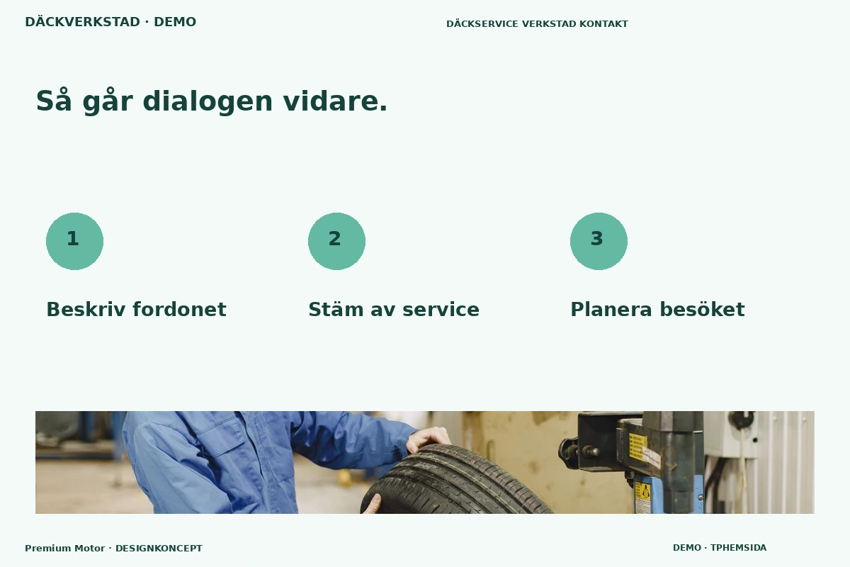 Premium Motor – Så fungerar dialogen för däckverkstad