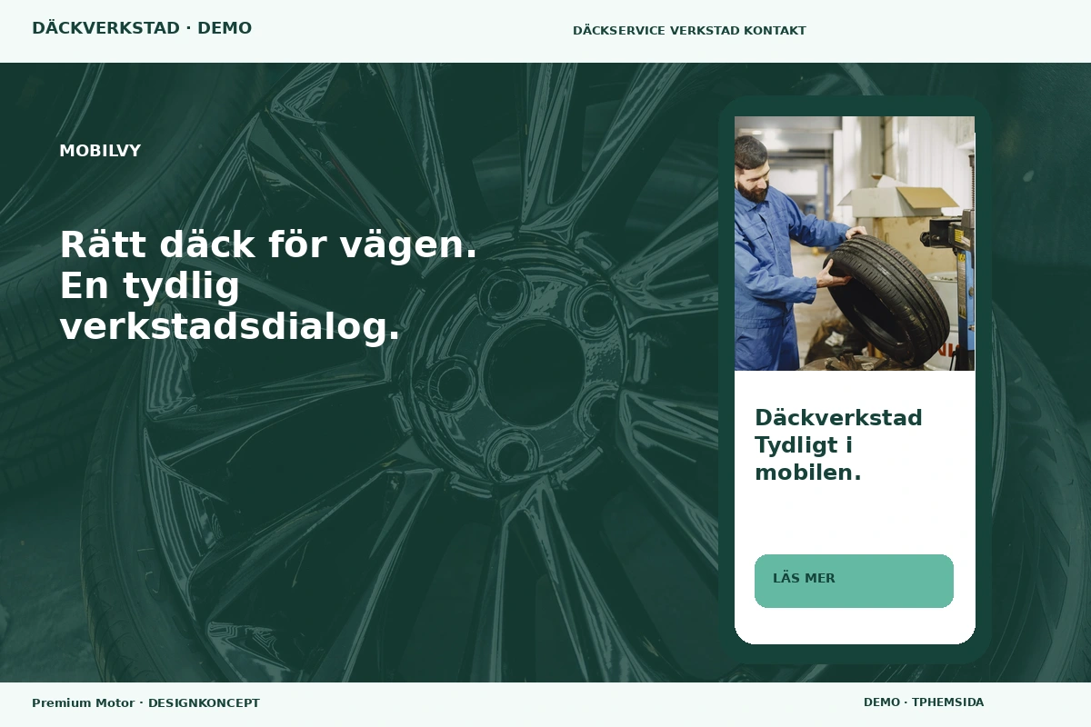 Premium Motor – Mobilvy för däckverkstad