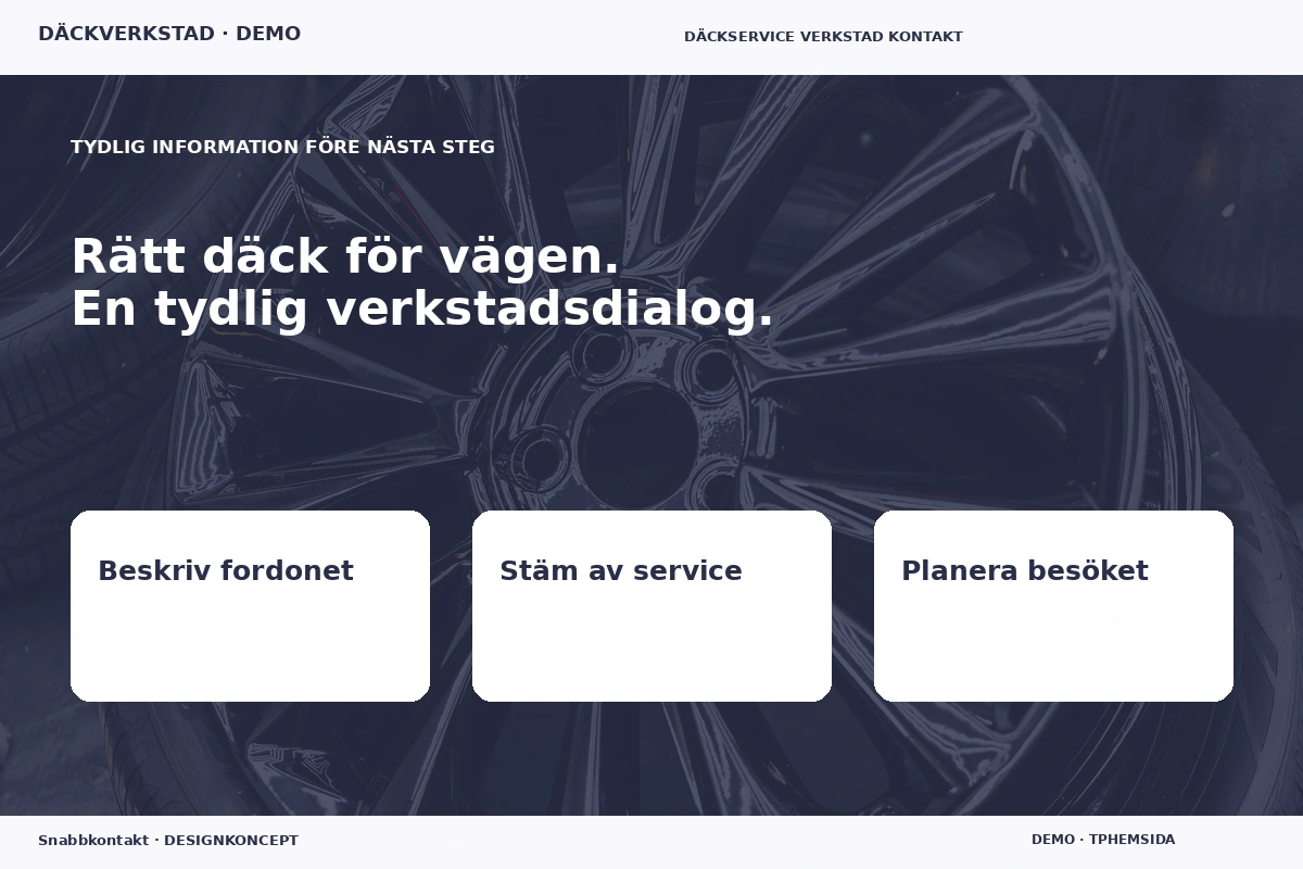 Snabbkontakt – Inför ditt val för däckverkstad
