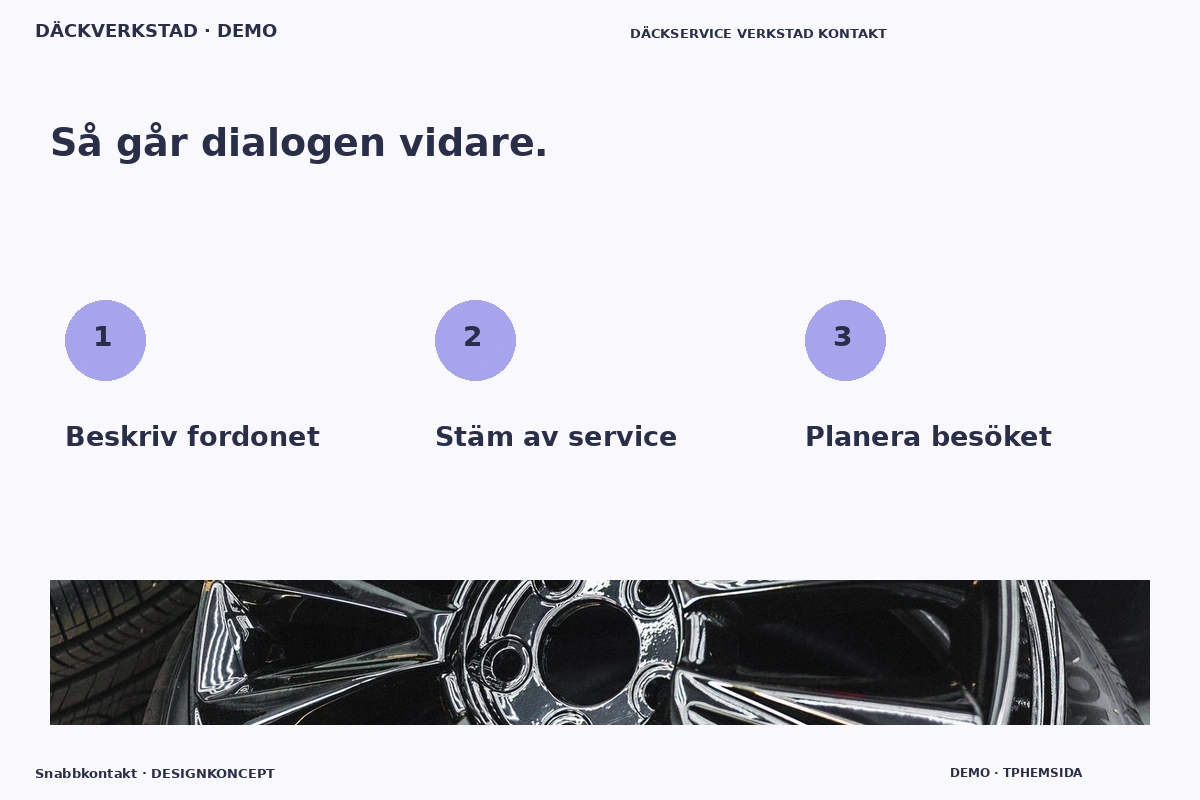 Snabbkontakt – Så fungerar dialogen för däckverkstad