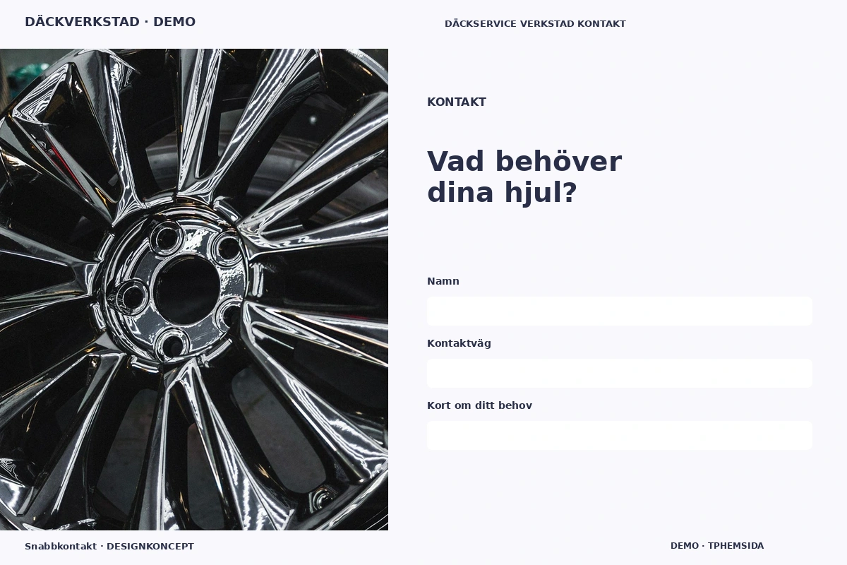 Snabbkontakt – Kontakt för däckverkstad