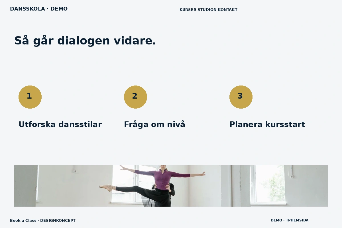 Book a Class – Så fungerar dialogen för dansskola