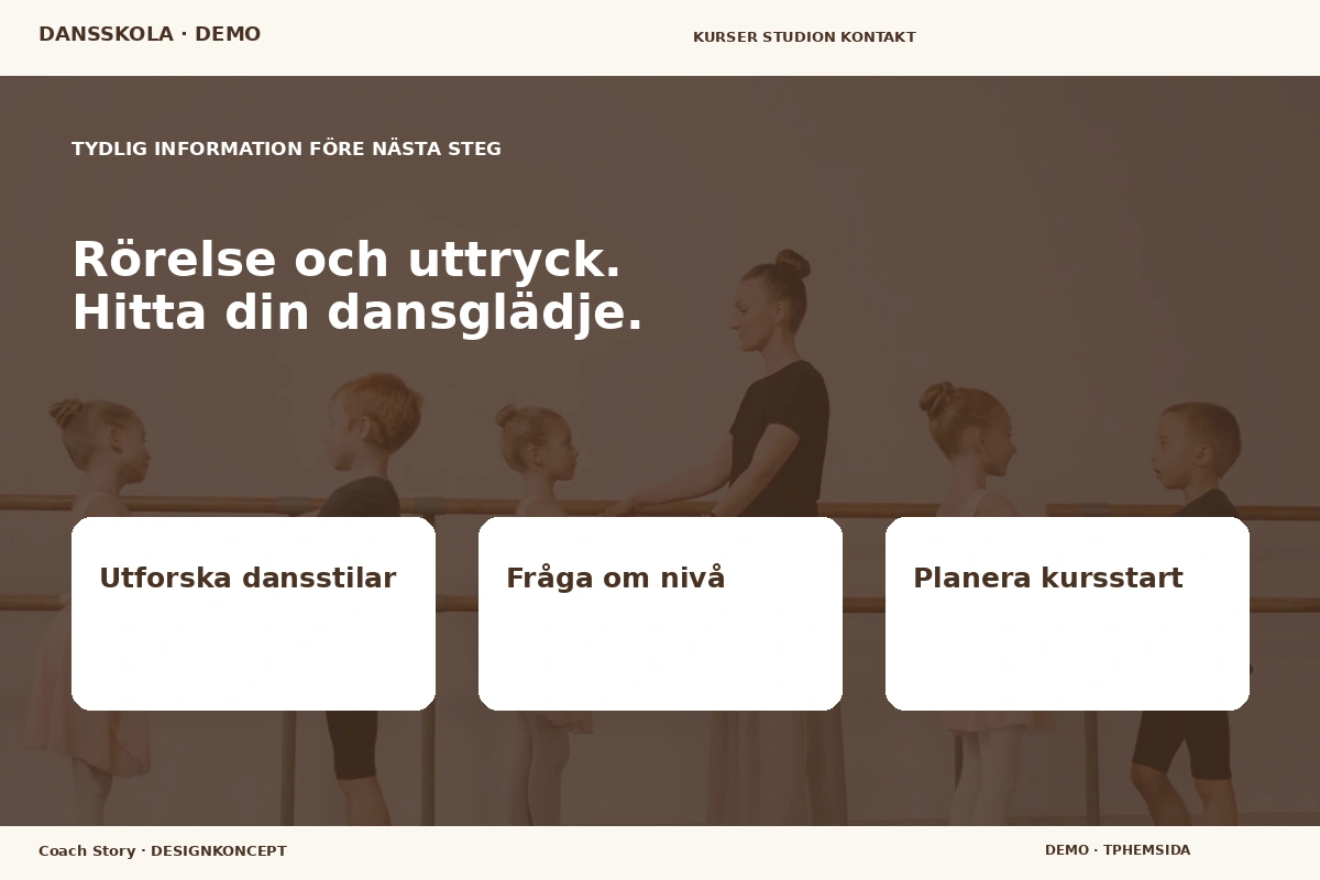 Coach Story – Inför ditt val för dansskola