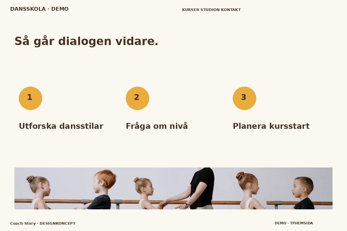 Coach Story – Så fungerar dialogen för dansskola