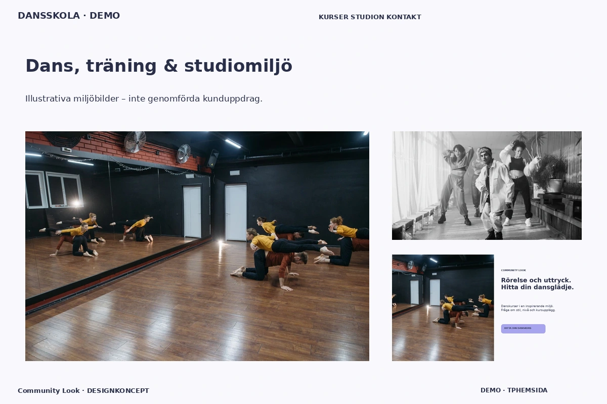 Community Look – Dans, träning & studiomiljö för dansskola