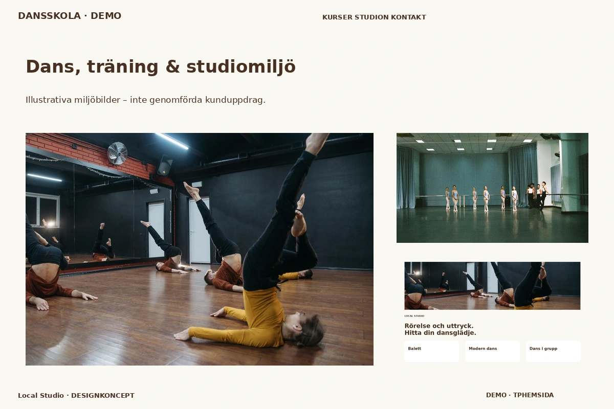 Local Studio – Dans, träning & studiomiljö för dansskola