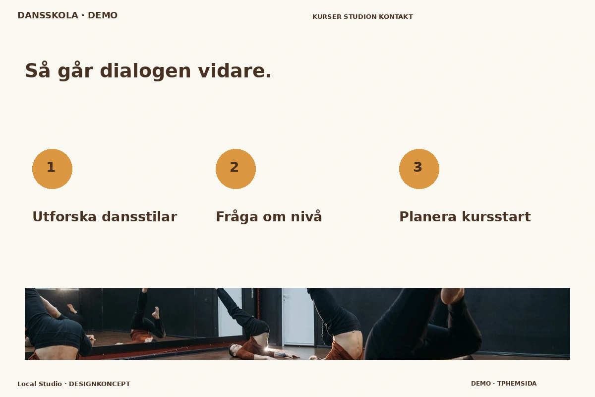 Local Studio – Så fungerar dialogen för dansskola