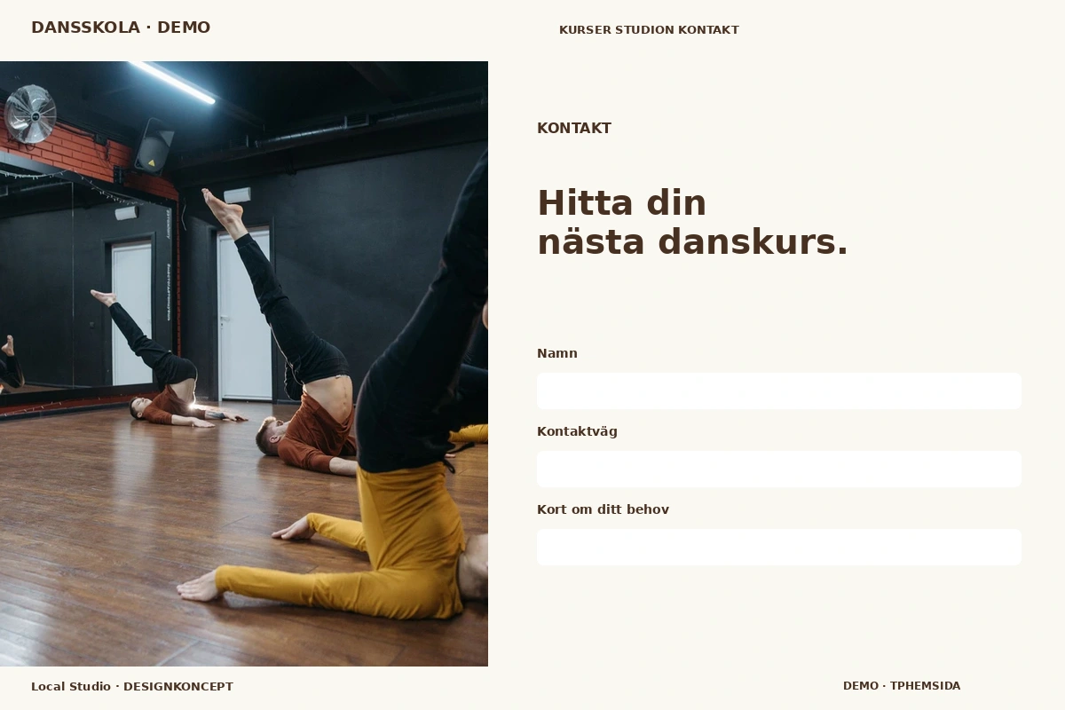 Local Studio – Kontakt för dansskola
