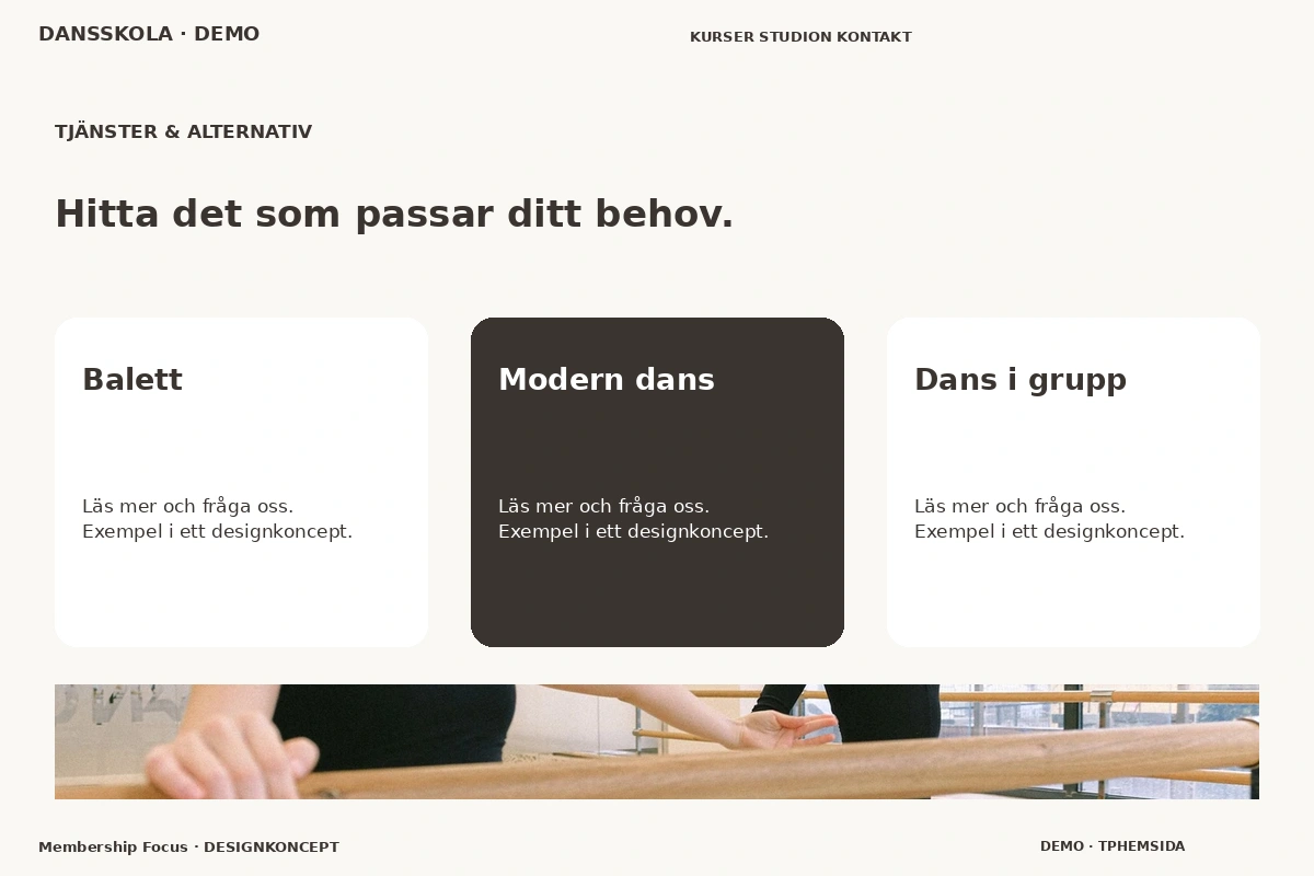 Membership Focus – Tjänster & alternativ för dansskola