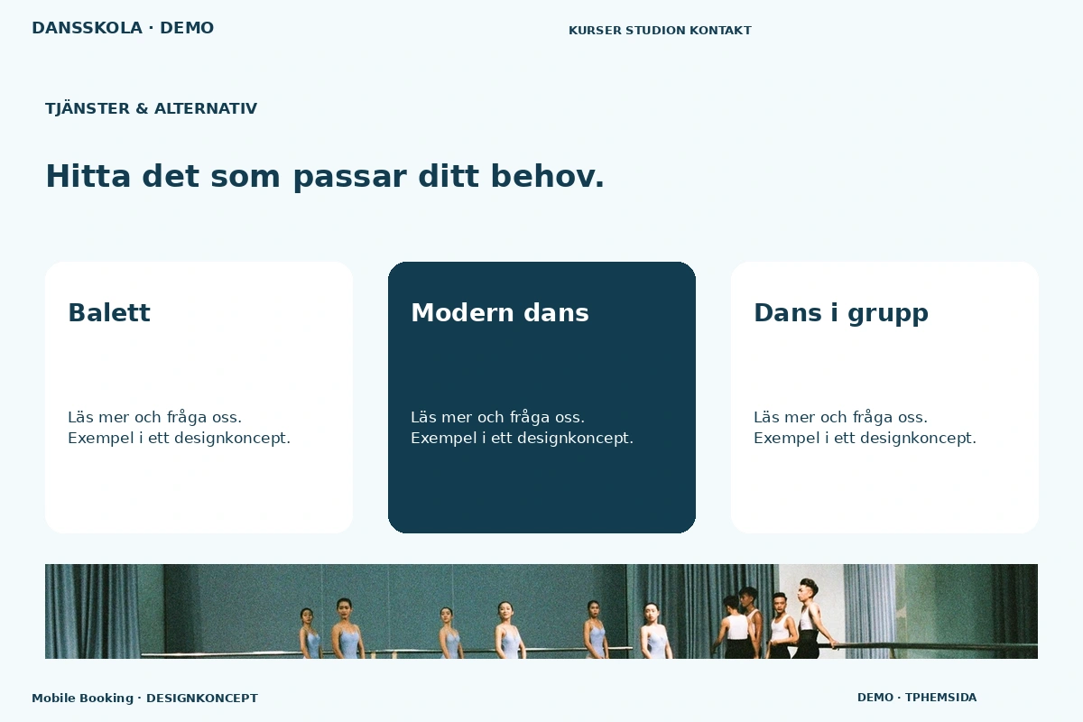 Mobile Booking – Tjänster & alternativ för dansskola