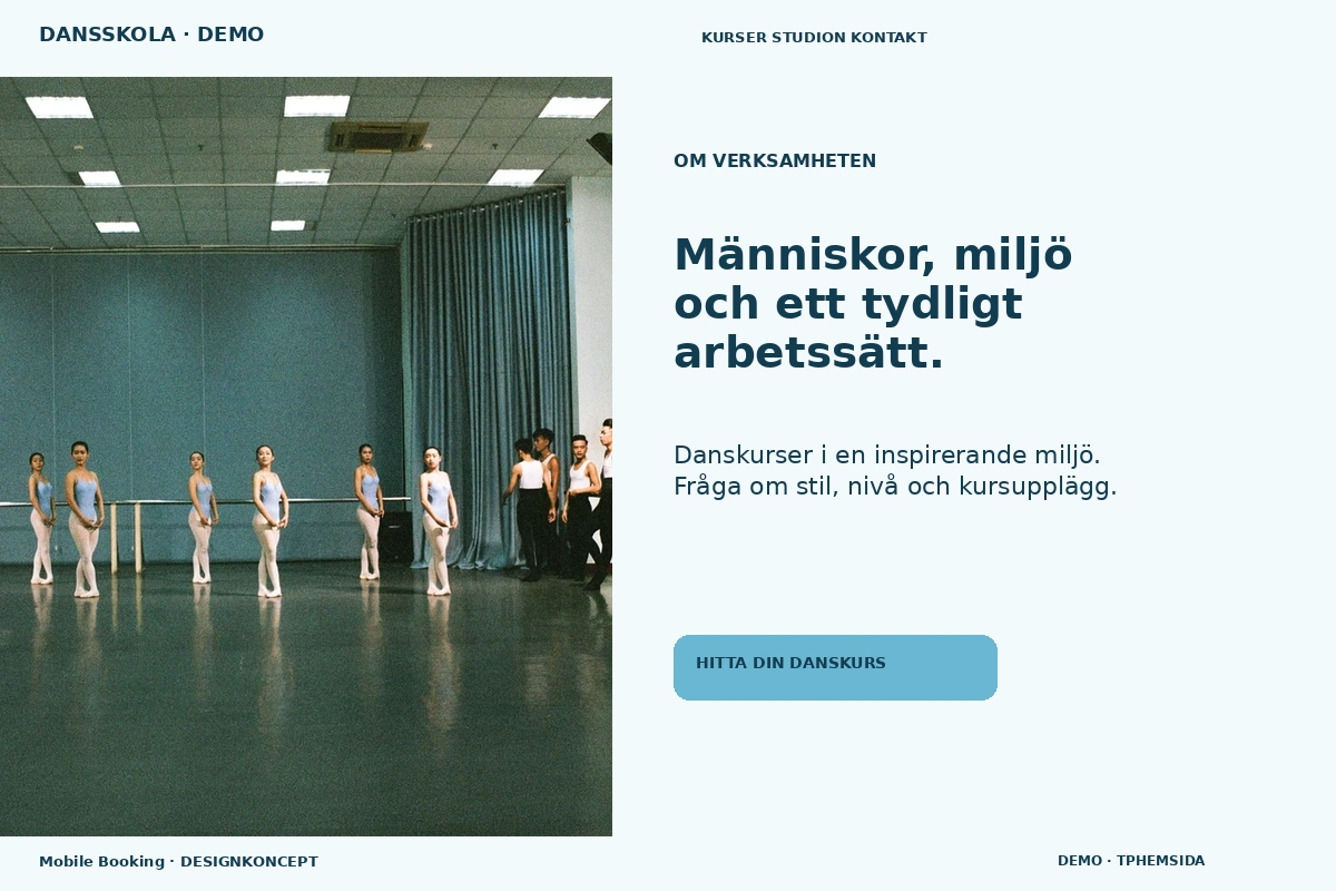 Mobile Booking – Om verksamheten för dansskola