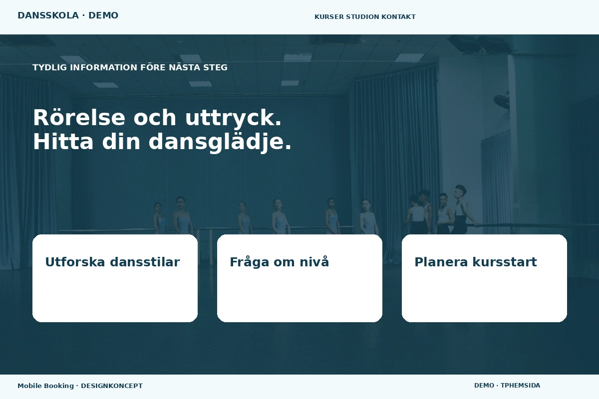 Mobile Booking – Inför ditt val för dansskola
