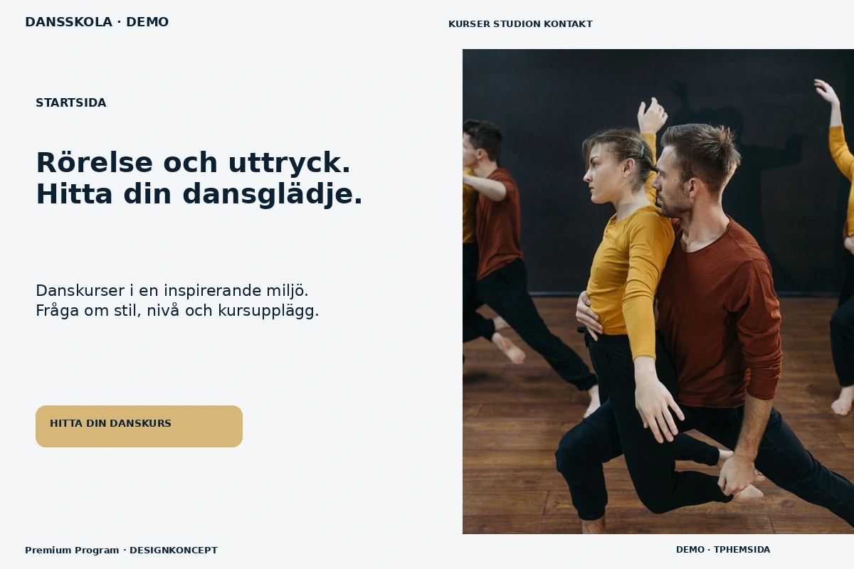 Premium Program – Startsida för dansskola