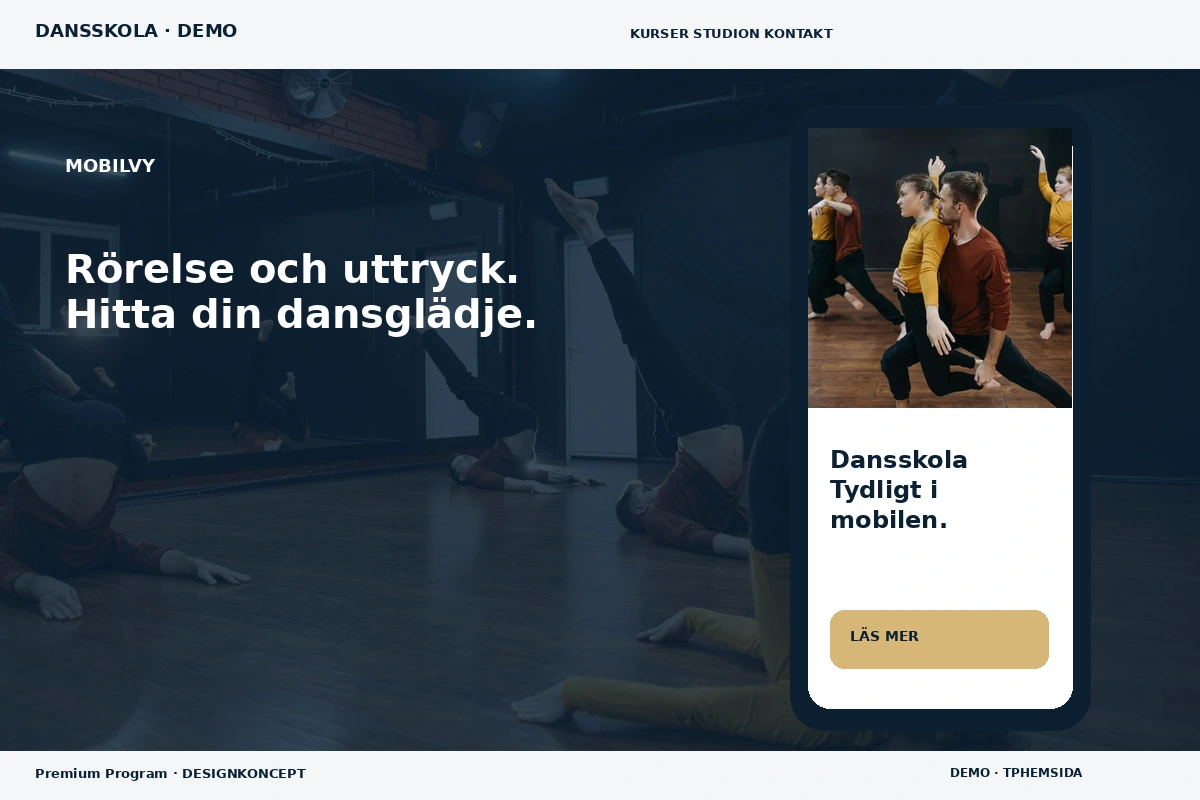 Premium Program – Mobilvy för dansskola