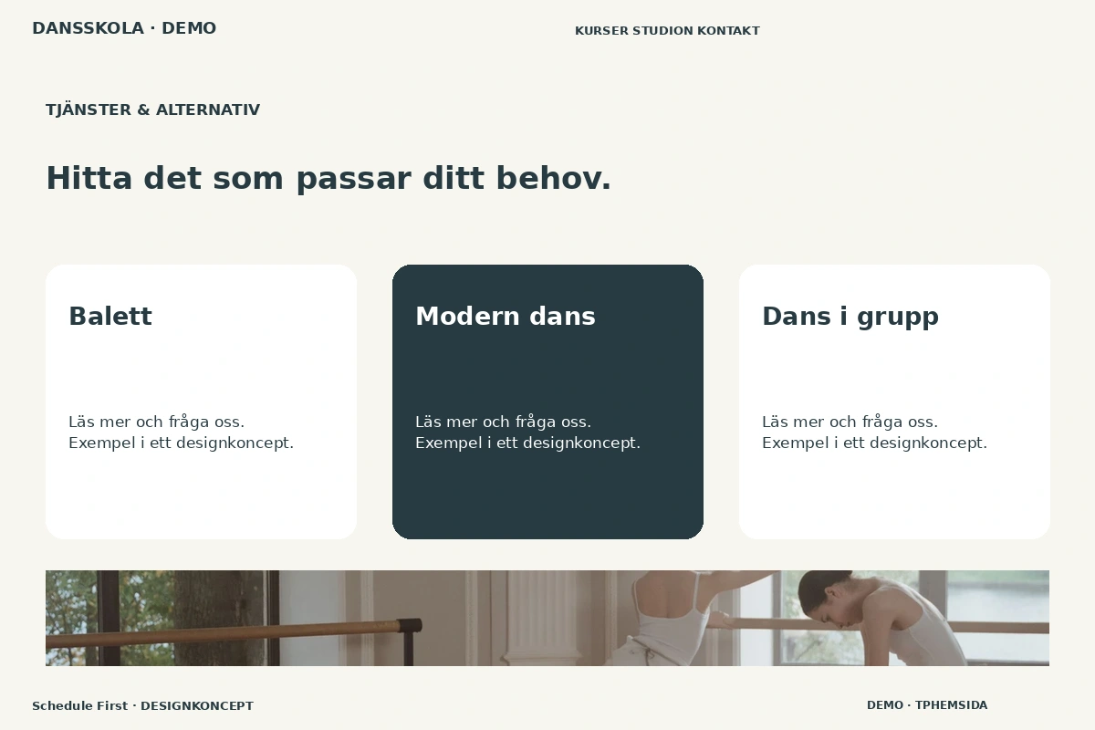 Schedule First – Tjänster & alternativ för dansskola