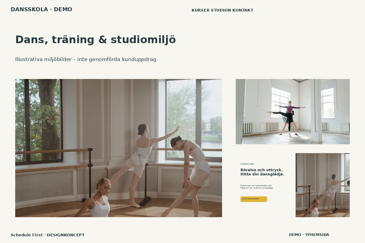 Schedule First – Dans, träning & studiomiljö för dansskola