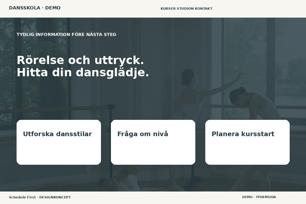 Schedule First – Inför ditt val för dansskola