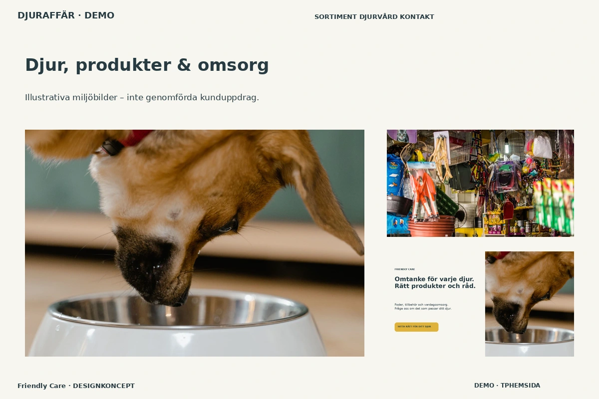 Friendly Care – Djur, produkter & omsorg för djuraffär