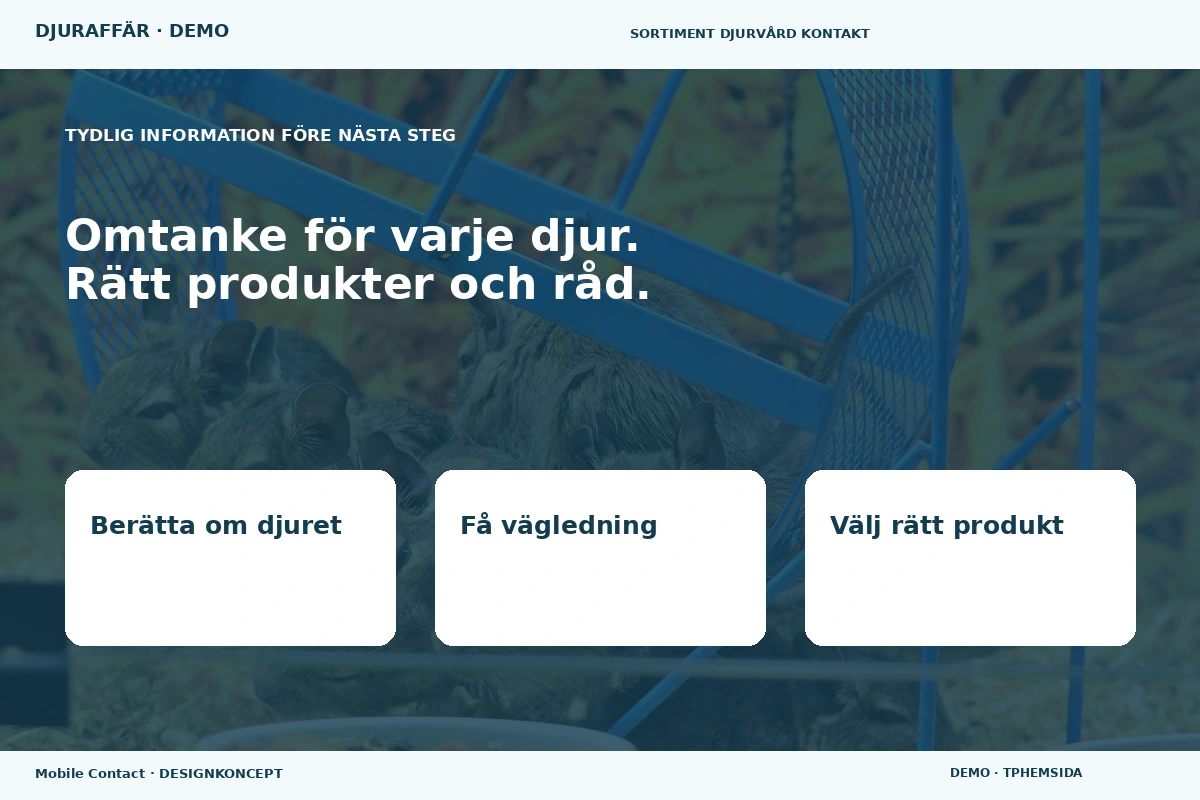Mobile Contact – Inför ditt val för djuraffär