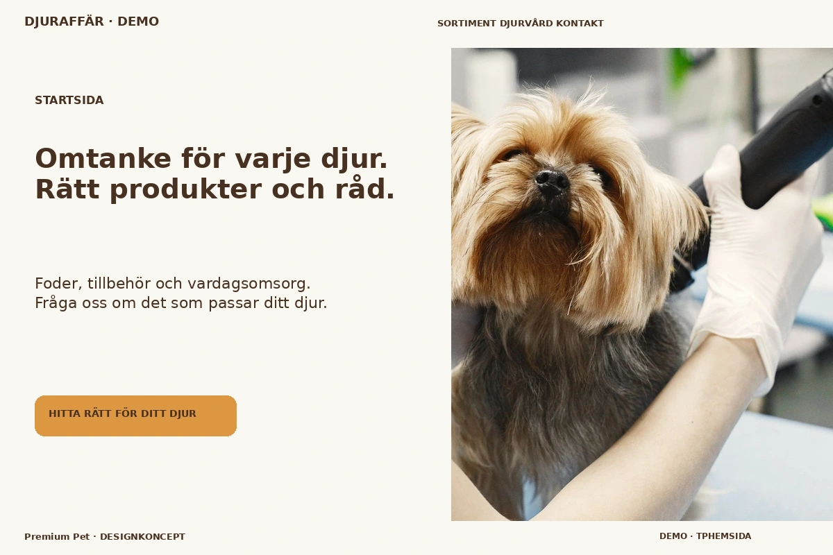 Premium Pet – Startsida för djuraffär
