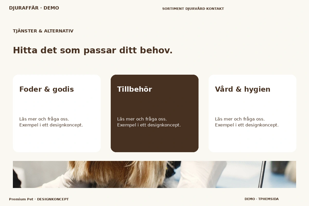 Premium Pet – Tjänster & alternativ för djuraffär