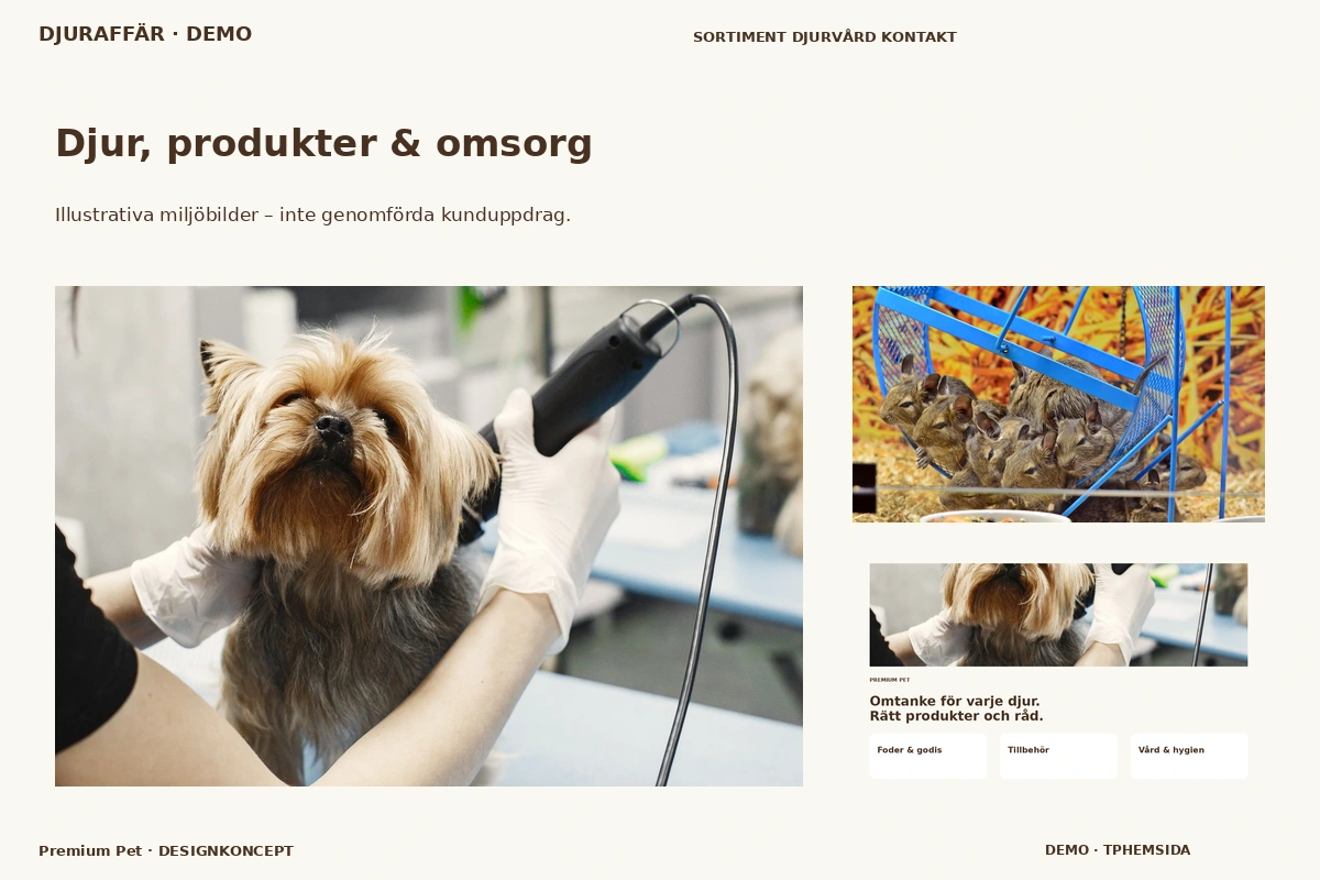 Premium Pet – Djur, produkter & omsorg för djuraffär