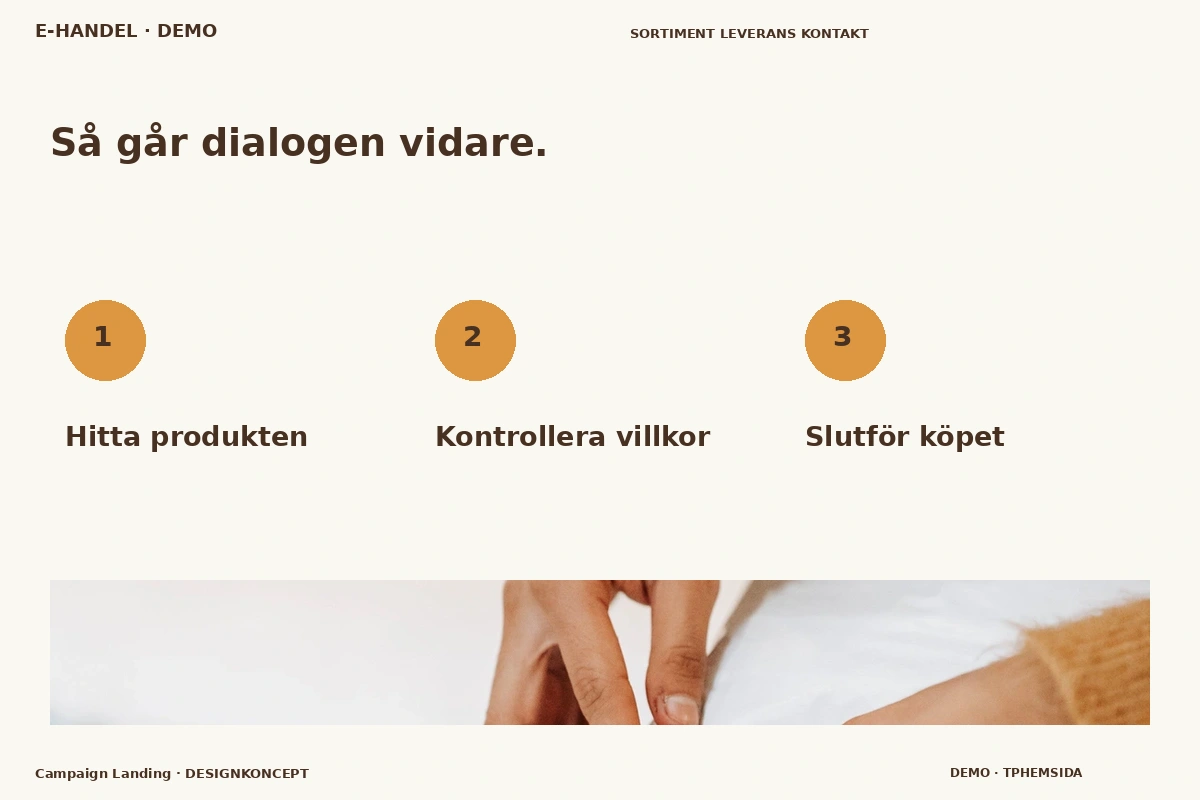 Campaign Landing – Så fungerar dialogen för e-handel