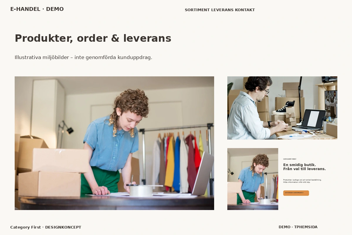 Category First – Produkter, order & leverans för e-handel