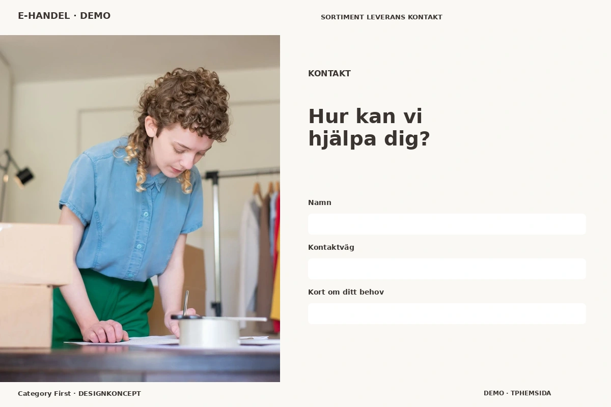 Category First – Kontakt för e-handel